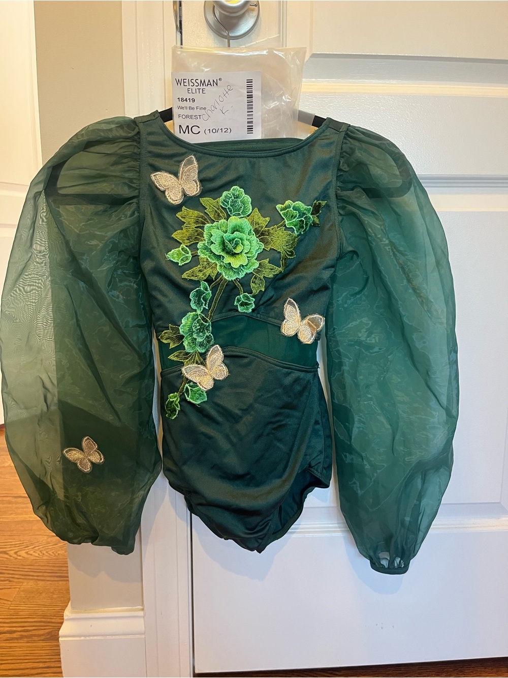 Weissman Forest Green  Dance Costume - size Child Medium